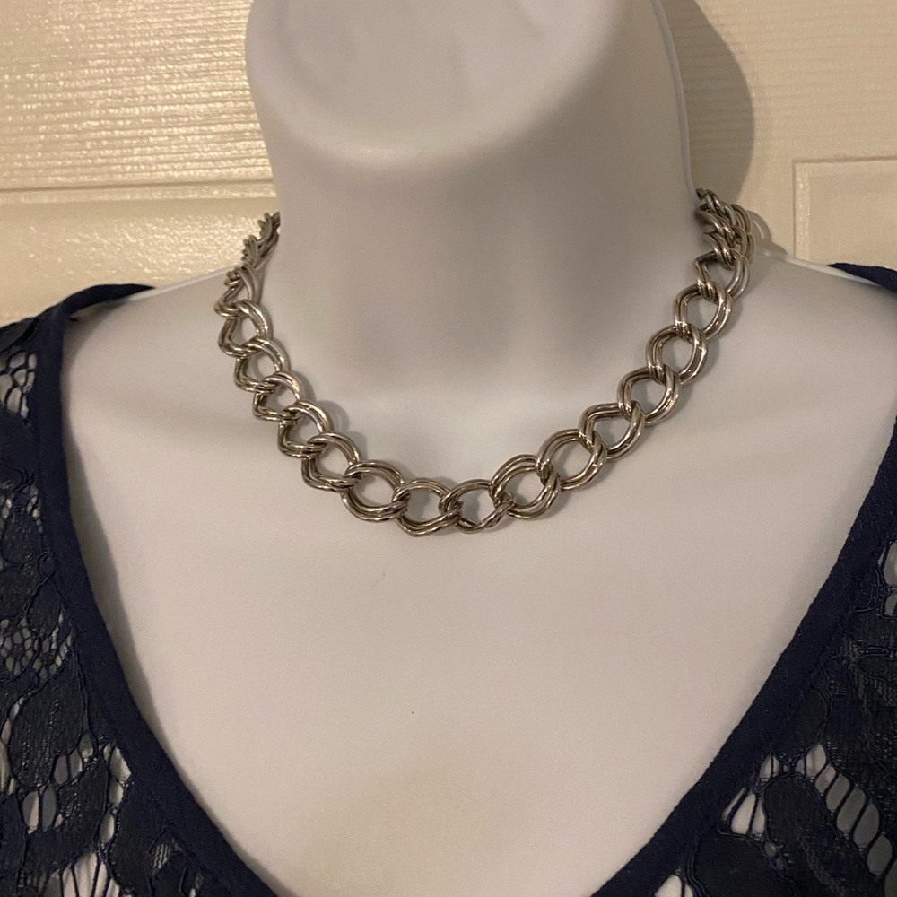 Vintage Marino silver choker 14 inch necklace MCM Retro Classic Grunge choker